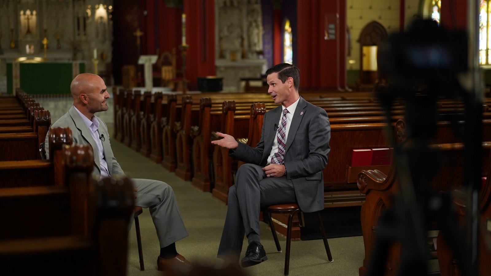 Catholic school community gathered in faith — marketing for Catholic schools starts with authentic family witness