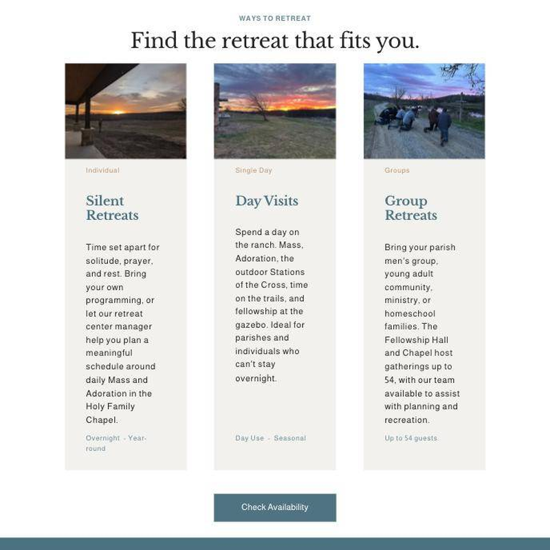 3. Retreat Options
