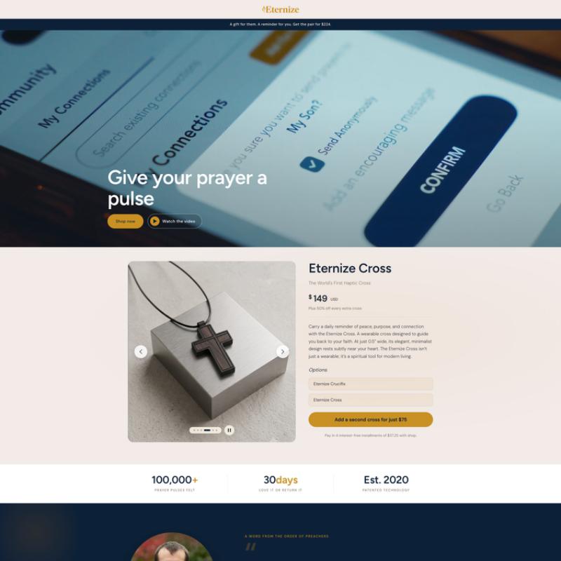 Mature audience Landing page